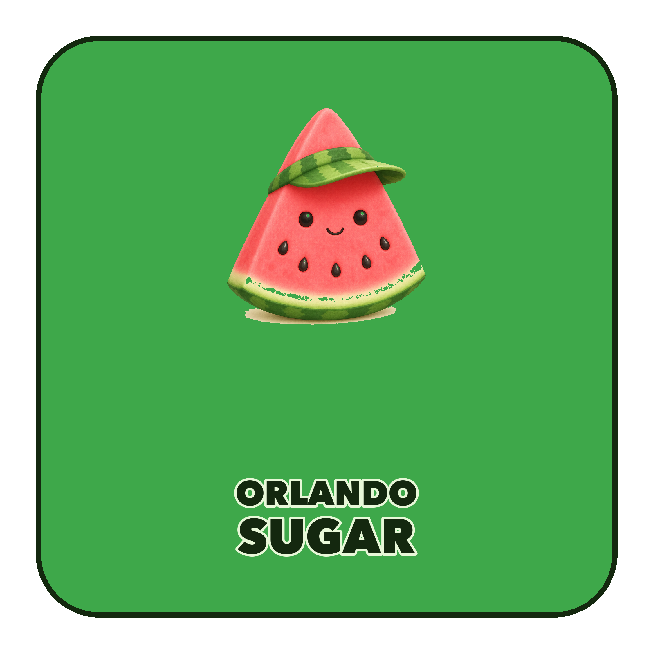 Sugar watermelon magnet