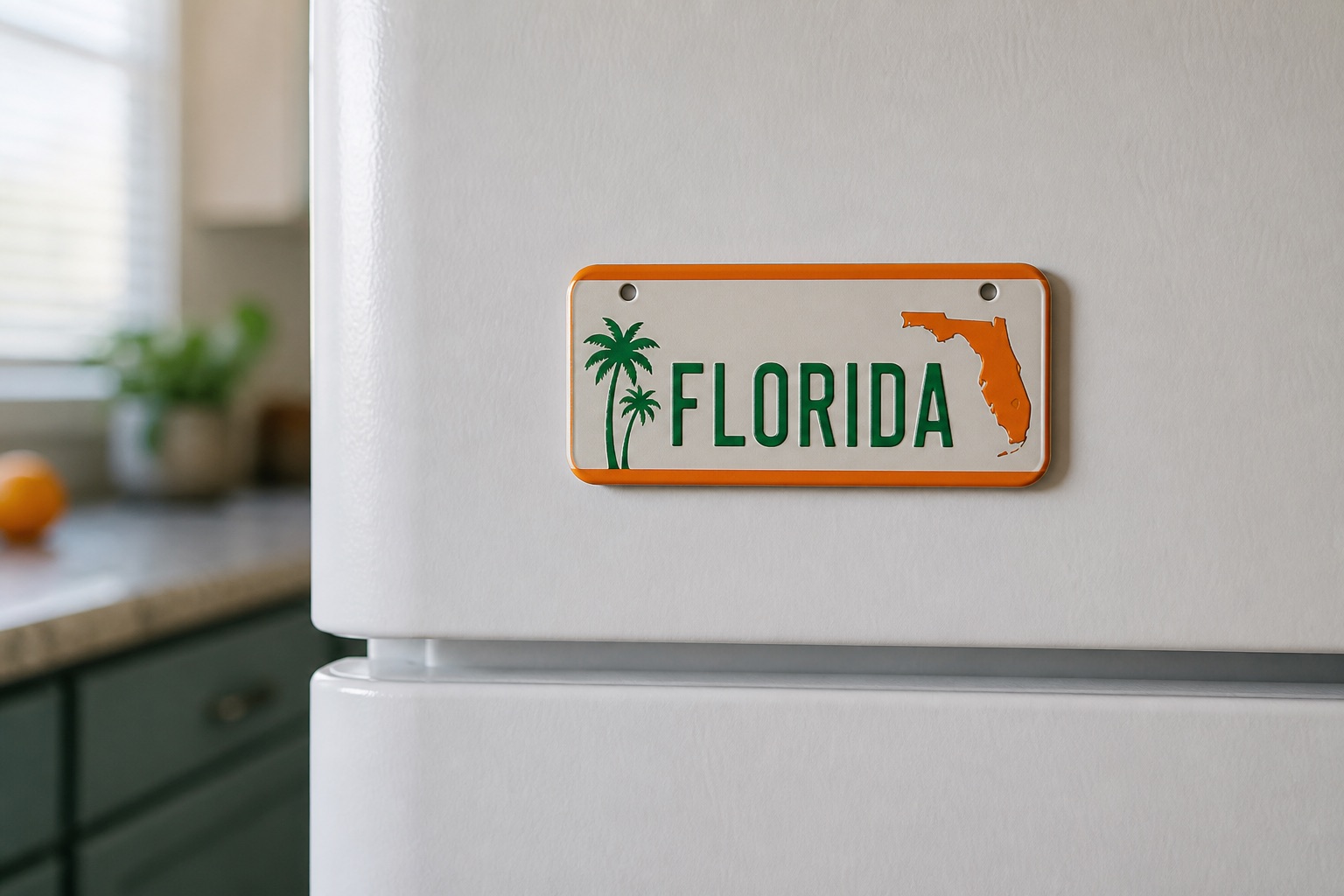 Enamel fridge magnet