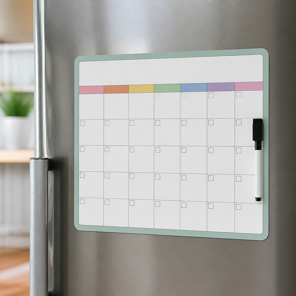 Magnetic fridge calendar