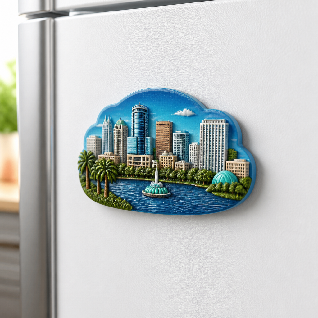 Orlando 3D resin fridge magnet