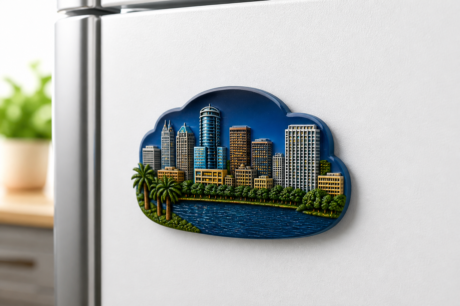 Orlando cityscape resin magnet